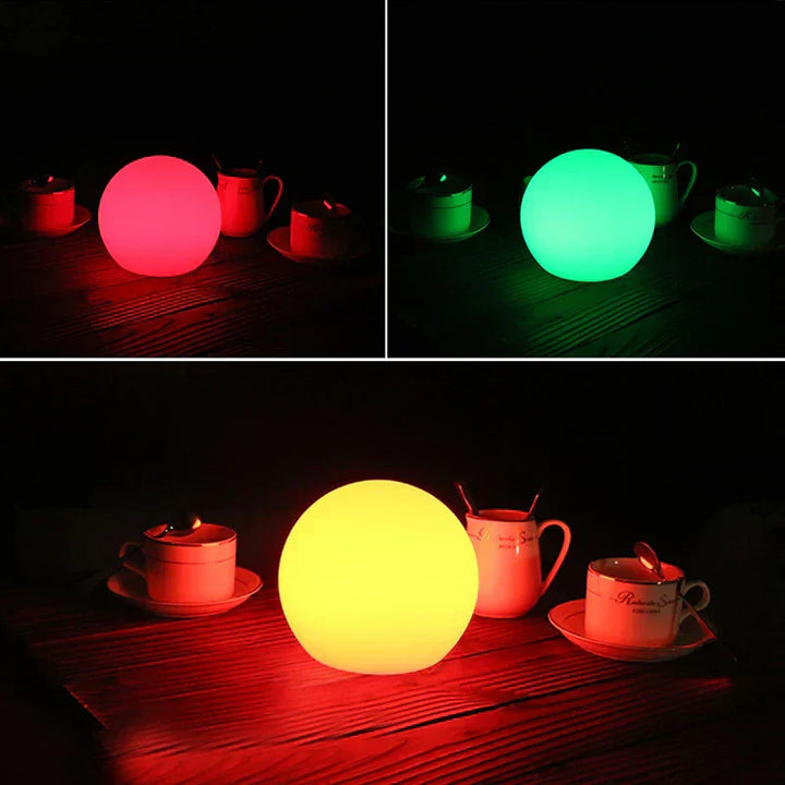 Nowoczesna, elegancka, bezprzewodowa, wielokolorowa lampa kulista LED, idealna do adaptacyjnego oświetlenia każdego pomieszczenia.