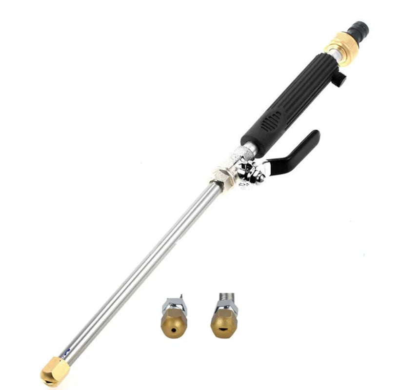 Lanca wysokociśnieniowa do mycia, lekka i wytrzymała, wykonana ze stopu aluminium i miedzi, do różnych zadań zewnętrznych.