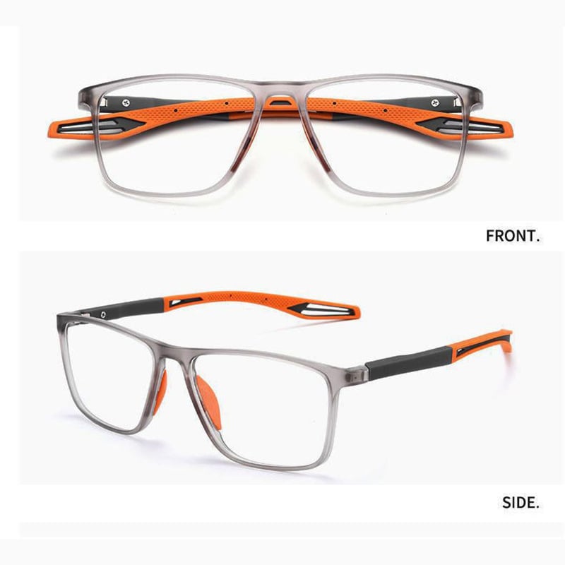 "Lunettes de lecture multifocales ultralégères, monture fine, verres transparents, adaptées aux différents visages masculins.