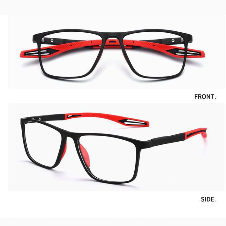 "Lunettes de lecture multifocales ultralégères, monture fine, verres transparents, adaptées aux différents visages masculins.