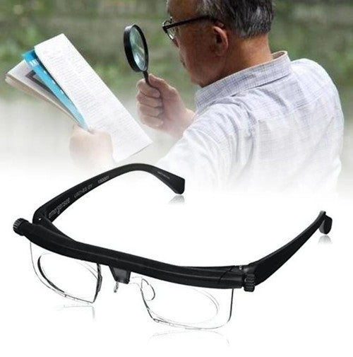 Stylowe okulary regulowane, podwójne soczewki z regulacją, wygodne oprawki dla idealnego widzenia, akcesoria dla kobiet.
