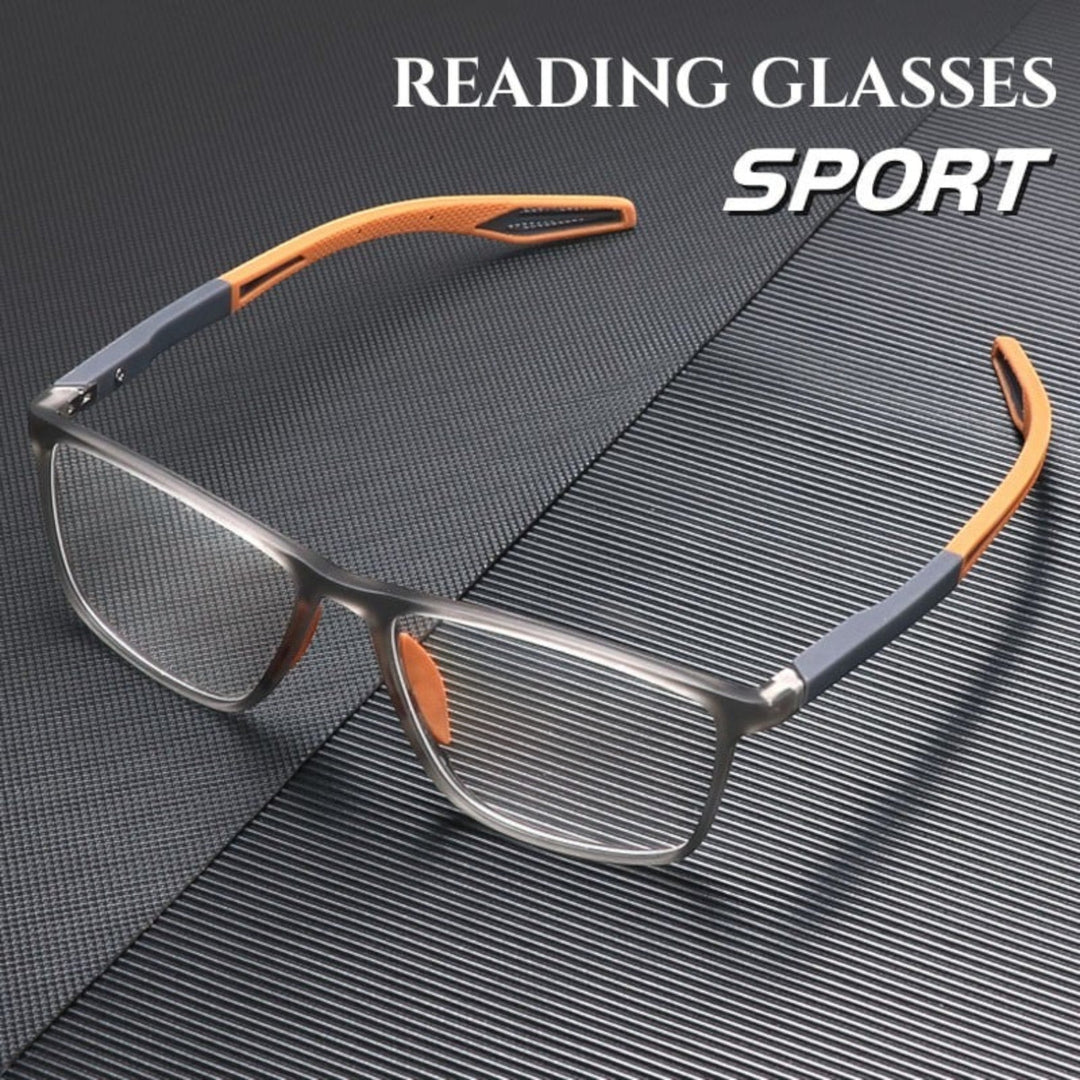 Ultralekkie okulary wieloogniskowe unisex, nowoczesny design, precyzyjne soczewki, do widzenia z bliska i daleka, niebieskie.