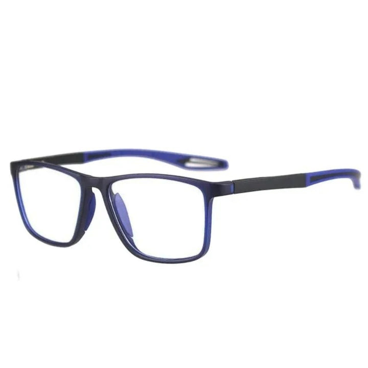 Ultralekkie okulary wieloogniskowe unisex, nowoczesny design, precyzyjne soczewki, do widzenia z bliska i daleka, niebieskie.