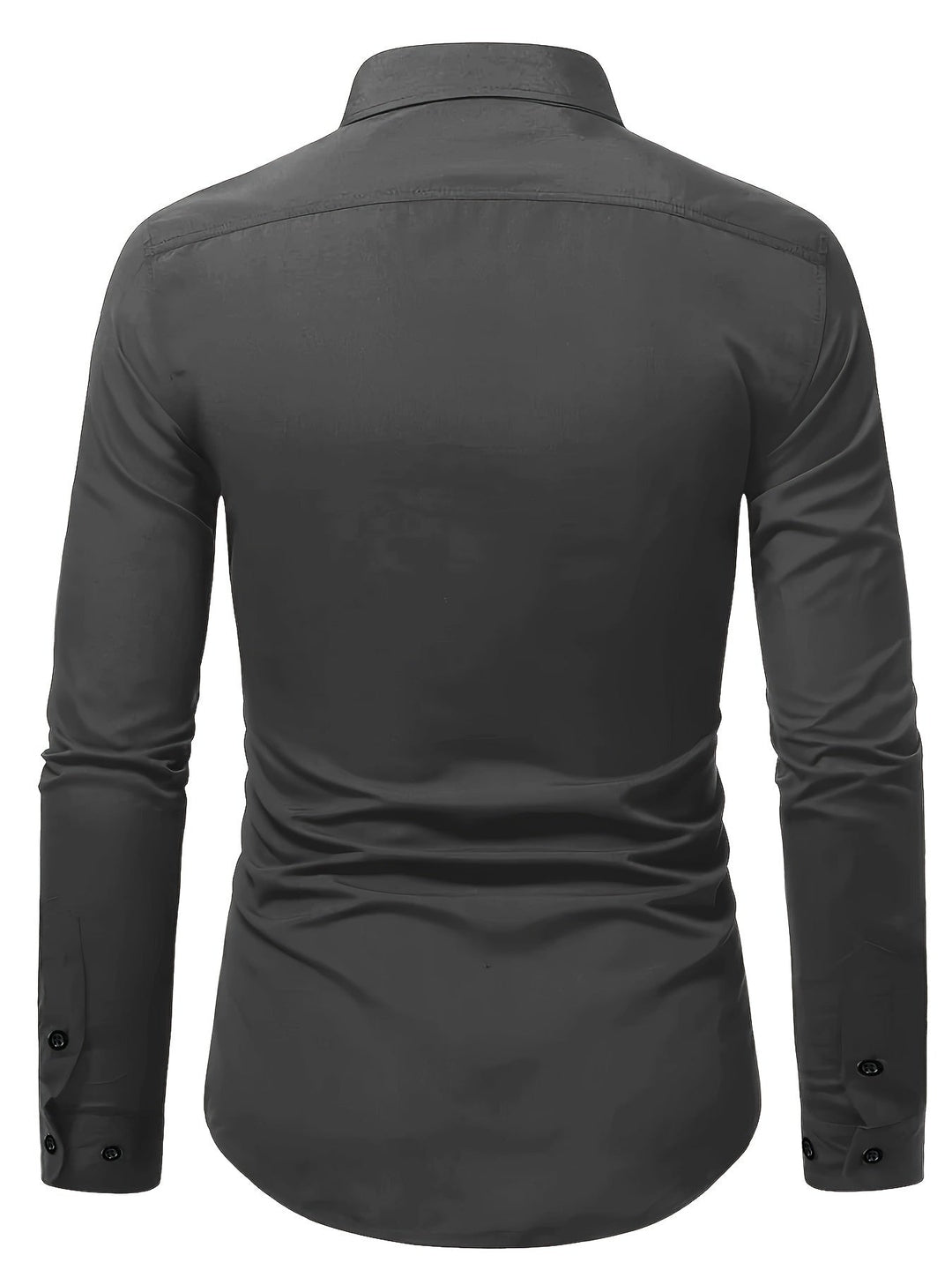Biała męska koszula slim fit z długim rękawem, wysokiej jakości bawełna, przyjemna w dotyku, komfort noszenia.