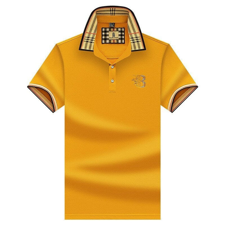 Stylowa męska koszulka polo z krótkim rękawem, casualowy look, zapewnia wygodę i modny wygląd.