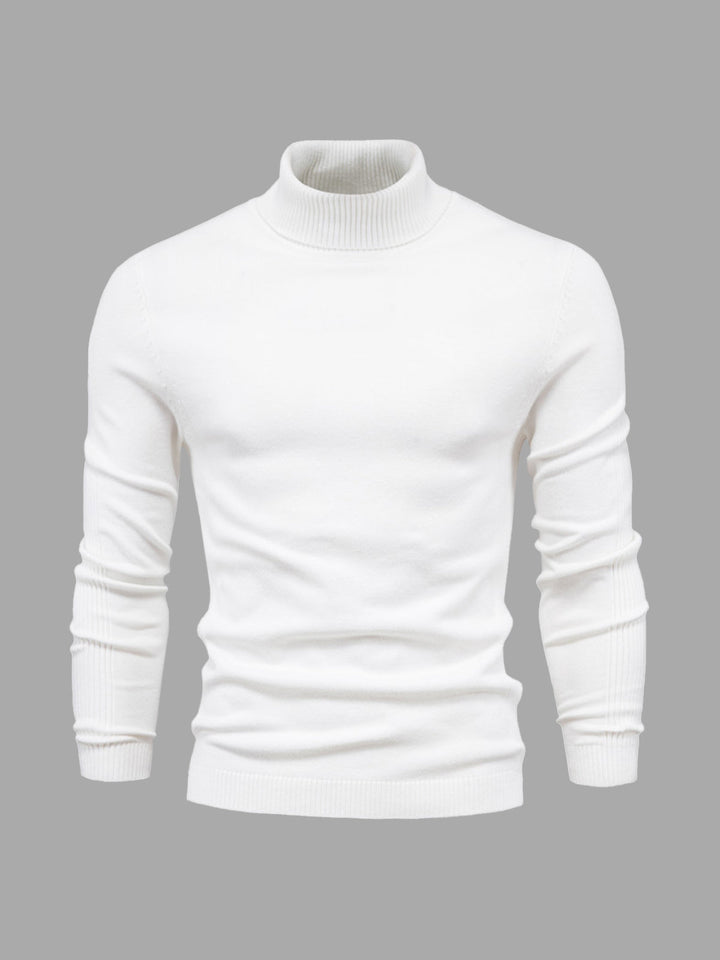 Elegancki golf męski Adrien, klasyczny sweter jesienny, modny krój, komfortowa odzież męska.