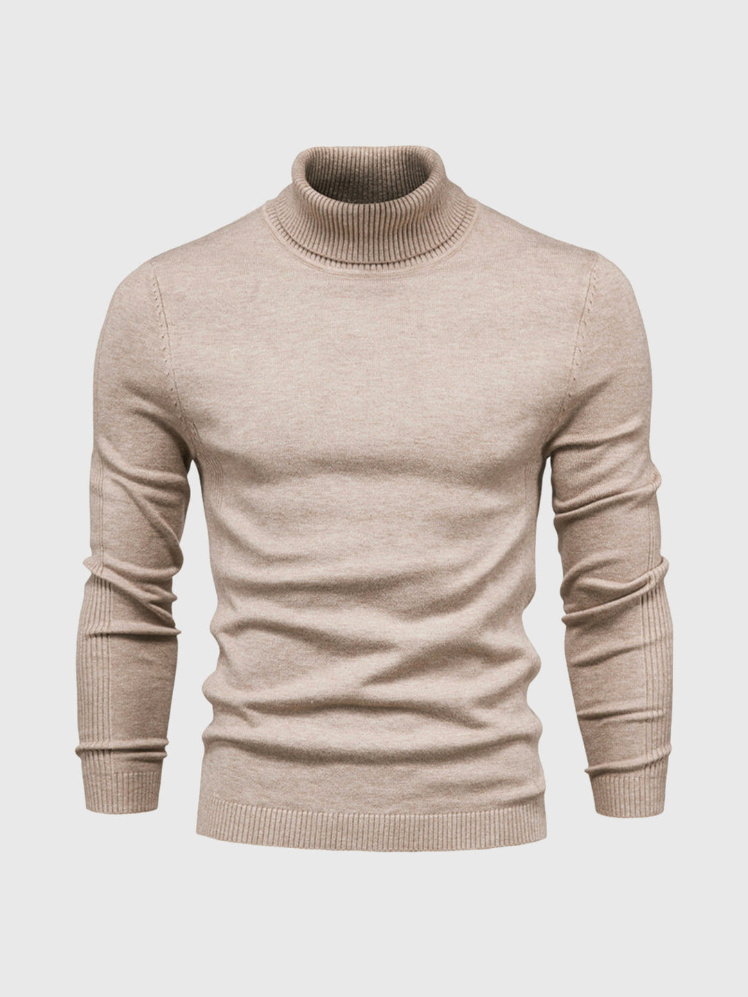 Sylwetka w męskim golfie Adrien, elegancki sweter jesienny, casualowy look, modna odzież.