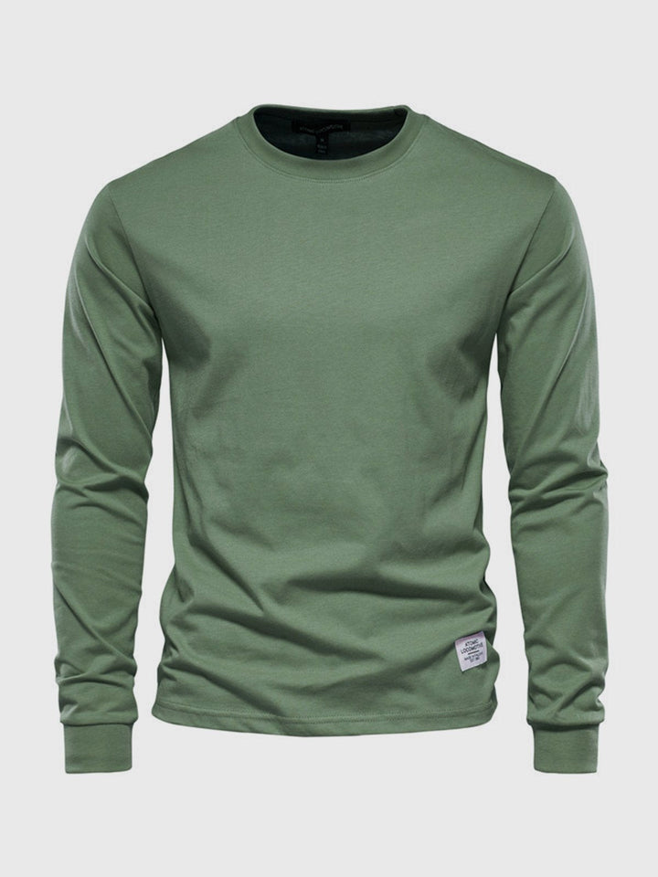 Męski longsleeve z długim rękawem, idealny na jesień i zimę. Komfortowy, casualowy styl na chłodne dni.