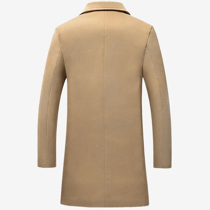 Męski płaszcz Tommy's Garrison w stylu Peaky Blinders, czarny, z termiczną podszewką, idealnym krojem, zapewniający ponadczasową i nowoczesną elegancję.