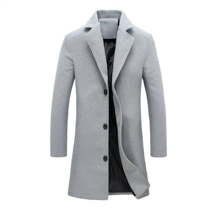 Męski płaszcz Tommy's Garrison w stylu Peaky Blinders, czarny, z termiczną podszewką, idealnym krojem, zapewniający ponadczasową i nowoczesną elegancję.