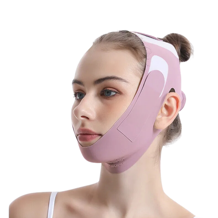Maska liftingująca do twarzy ujędrniająca, redukująca podwójny podbródek, modeluje i redefiniuje kontury twarzy, wykonana z komfortowego materiału.
