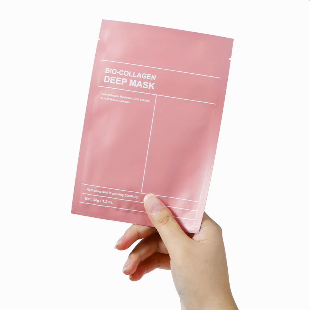 Organiczna maska do twarzy z kolagenem, lekka konsystencja, intensywne nawilżenie, ujędrniona skóra i zredukowane pory, pielęgnacja inspirowana koreańską.