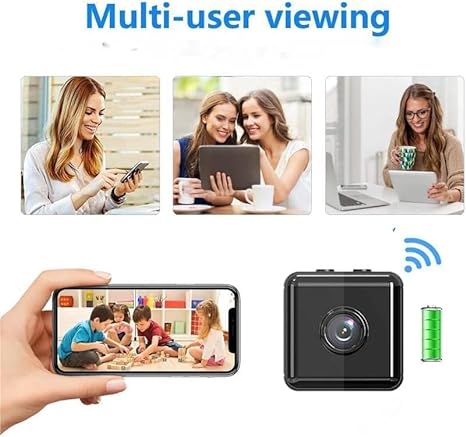 Kompaktowa mini kamera bezpieczeństwa WiFi 1080P o dyskretnych konturach, nagrywająca wideo HD w środku i na zewnątrz.