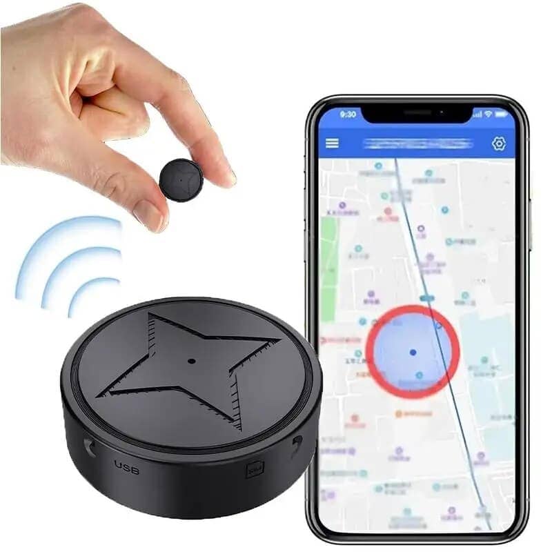 Kompaktowy mini magnetyczny lokalizator GPS, dyskretny, z mocowaniem magnetycznym, do lokalizacji w czasie rzeczywistym, dla optymalnego bezpieczeństwa.