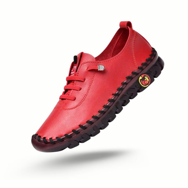Ortopedyczne mokasyny dla kobiet, w beżowym kolorze, elegancki i nowoczesny design zapewniający komfort oraz optymalne wsparcie.