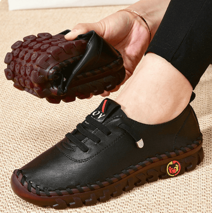 Mokasyny ortopedyczne dla mężczyzn, skóra brązowa, antypoślizgowa podeszwa, nowoczesny styl, optymalny komfort dla stóp.