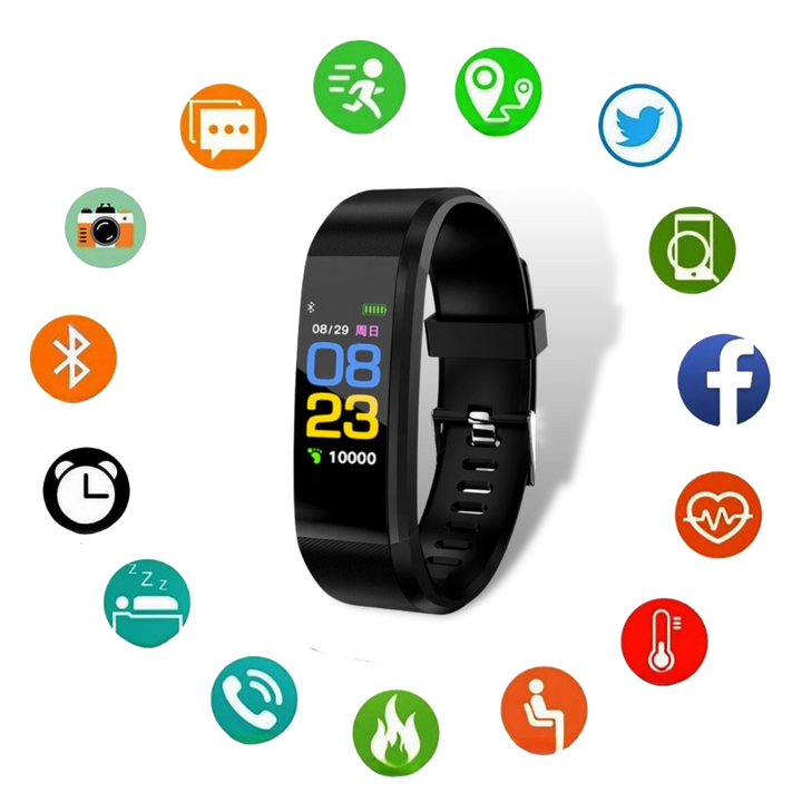 Smartwatch dla seniorów, wyraźny wyświetlacz LED, ergonomiczny, zaawansowane monitorowanie zdrowia, czerwony, akcesorium męskie