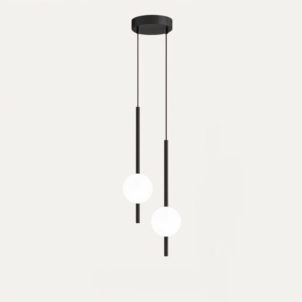 Minimalistyczna lampa wisząca LED, skandynawski design, jasne oświetlenie do salonu i biura.