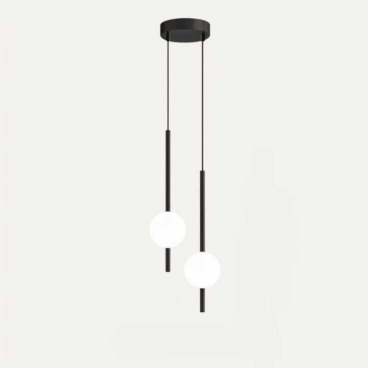 Minimalistyczna lampa wisząca LED, skandynawski design, jasne oświetlenie do salonu i biura.