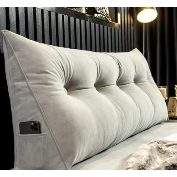 Biała ortopedyczna poduszka klinowa z miękkiej bawełny, optymalne wsparcie szyi dla luksusowego komfortu i snu.