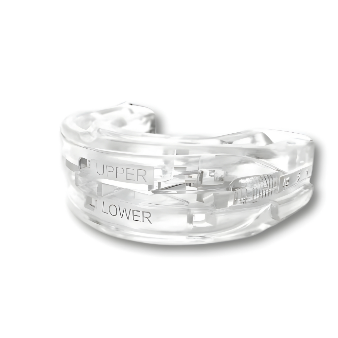 Aparat przeciw chrapaniu: ergonomiczna szyna z miękkiego silikonu, poprawia sen i redukuje chrapanie.