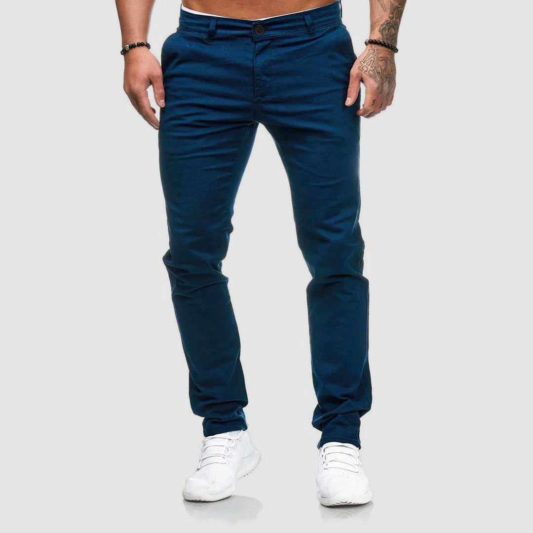 Męskie spodnie chino, model na co dzień, wygodne