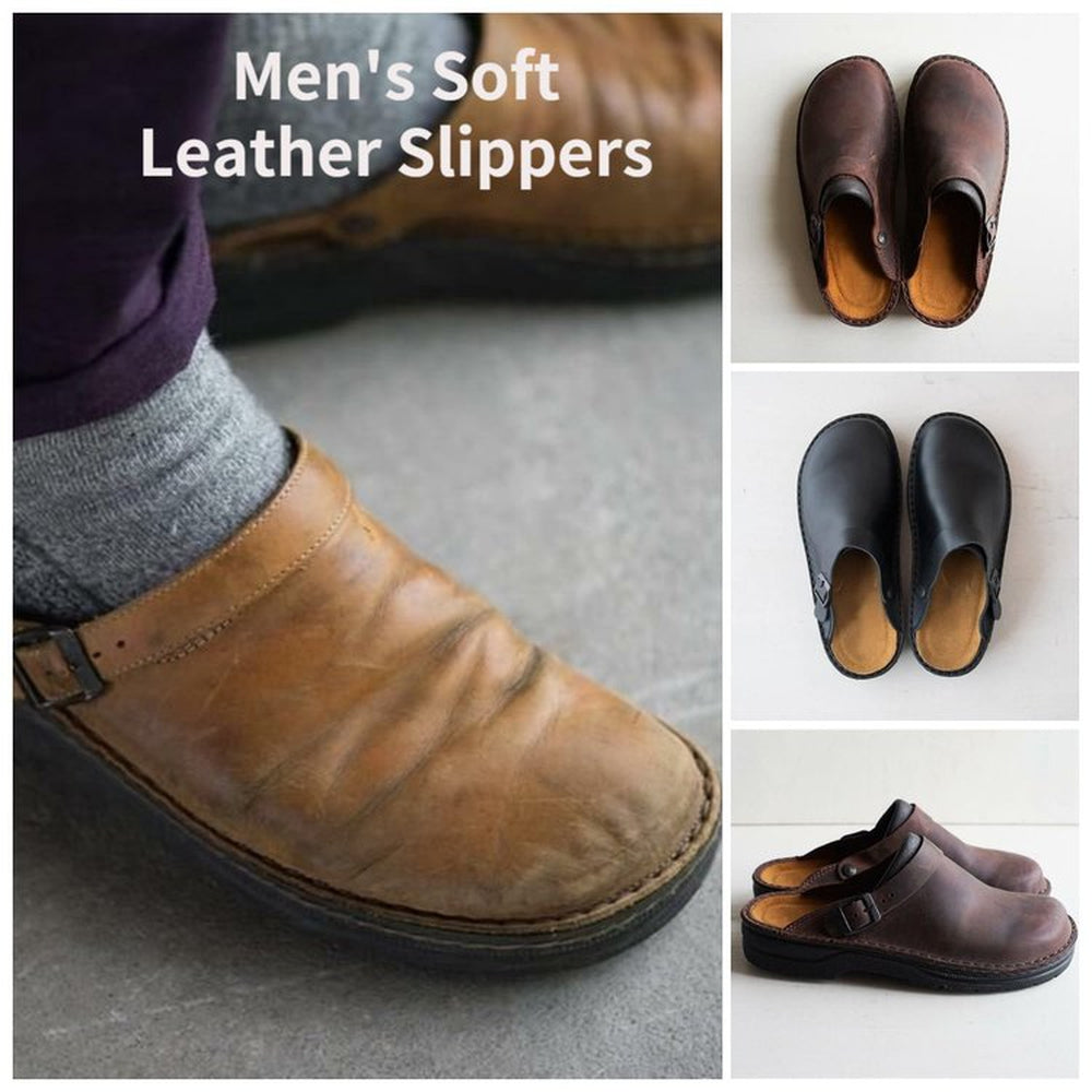 Stylowe męskie kapcie skórzane dla wyjątkowego komfortu i trwałości