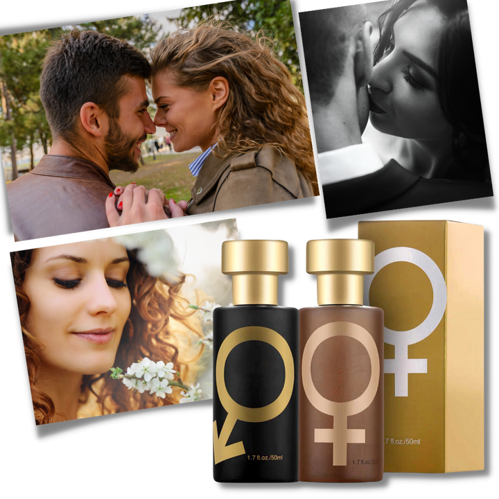Uniseksowe perfumy z feromonami, elegancka butelka, czarna nakrętka, subtelny i urzekający zapach dla kobiet i mężczyzn.