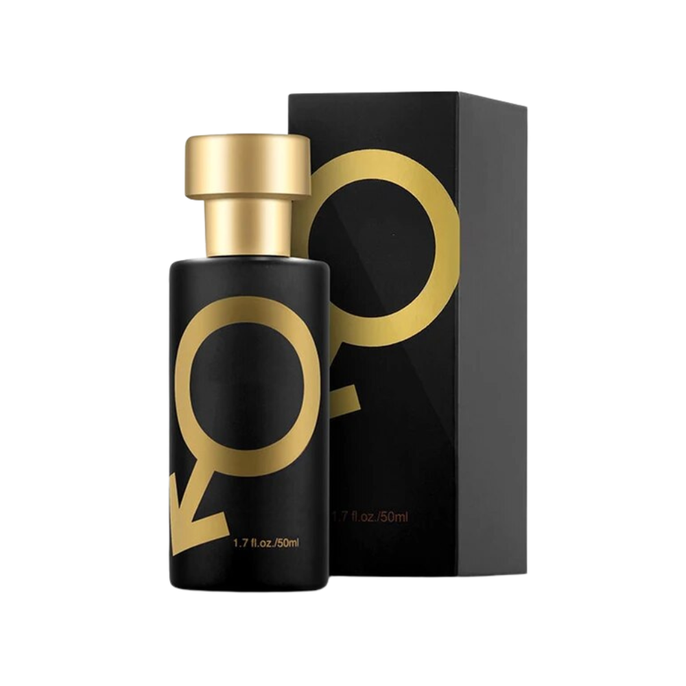Uniseksowe perfumy z feromonami, elegancka butelka, czarna nakrętka, subtelny i urzekający zapach dla kobiet i mężczyzn.