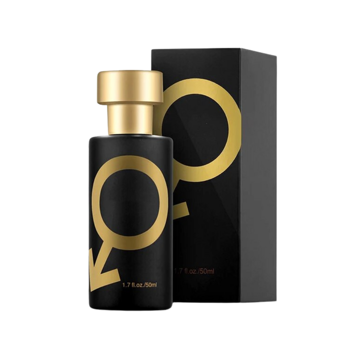 Uniseksowe perfumy z feromonami, elegancka butelka, czarna nakrętka, subtelny i urzekający zapach dla kobiet i mężczyzn.
