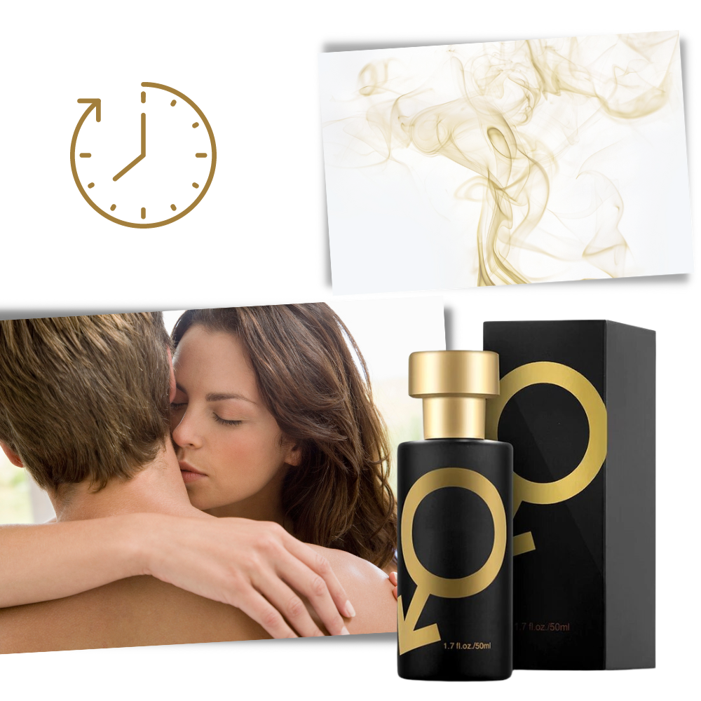 Uniseksowe perfumy z feromonami, elegancka butelka, czarna nakrętka, subtelny i urzekający zapach dla kobiet i mężczyzn.