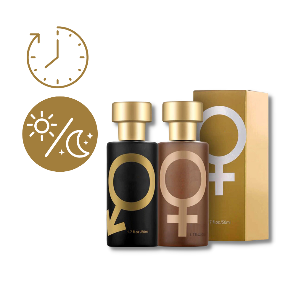 Uniseksowe perfumy z feromonami, elegancka butelka, czarna nakrętka, subtelny i urzekający zapach dla kobiet i mężczyzn.
