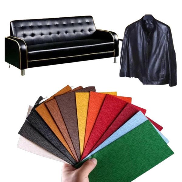 "Patch autocollant en cuir coloré pour réparation canapé et voiture, facile à appliquer, plusieurs couleurs"