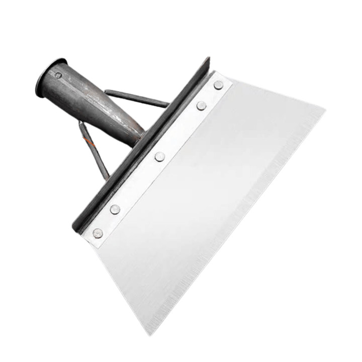 Ergonomiczna łopata ogrodowa do pielenia ze stali nierdzewnej, w kolorze srebrnym, wszechstronne narzędzie do ogrodu i wokół domu.