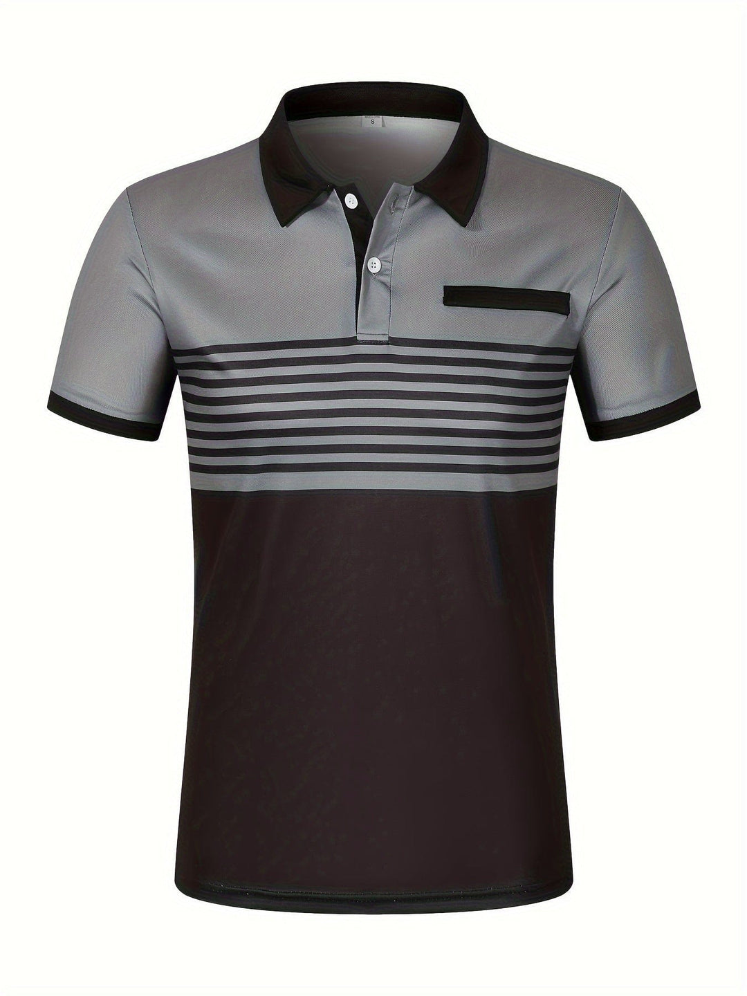 Męska letnia koszulka polo w paski - elegancka i swobodna na lato, idealna do aktywności na świeżym powietrzu.