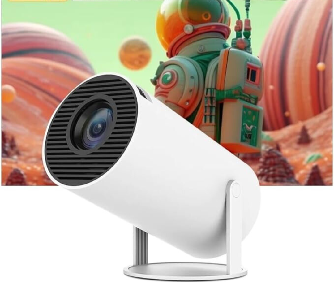 Elegancki przenośny projektor 4K HD ViewMax z szerokim obiektywem, doskonały do kina domowego, wnętrz i na zewnątrz