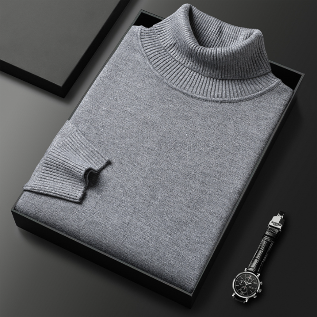 Męski sweter z golfem Brylon, podkreślający elegancję i wygodę noszenia