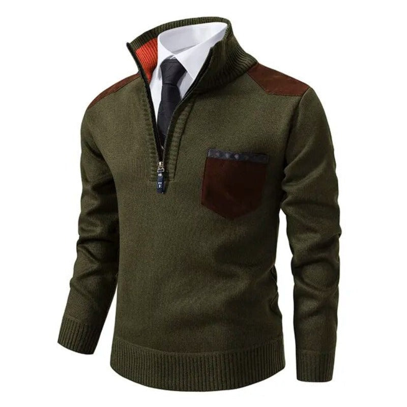 Męski sweter z miękkiej bawełny, nowoczesny krój, idealny do eleganckiego i wygodnego wyglądu. Dostępny w wielu kolorach.