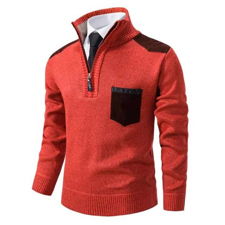 Męski sweter z miękkiej bawełny, nowoczesny krój, idealny do eleganckiego i wygodnego wyglądu. Dostępny w wielu kolorach.