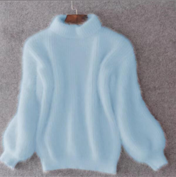 Damski luźny sweter wełniany, wygodny, obszerny, w różnych kolorach, dla swobodnego i eleganckiego wyglądu.