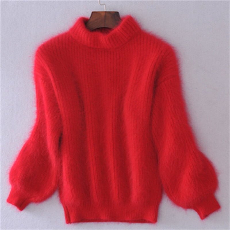 Damski luźny sweter wełniany, wygodny, obszerny, w różnych kolorach, dla swobodnego i eleganckiego wyglądu.