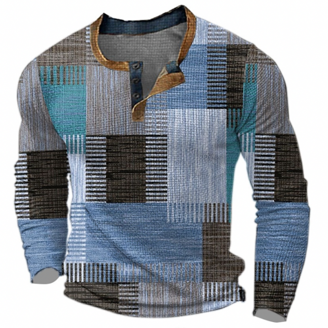 Nowoczesny męski sweter z teksturowanej dzianiny, modny i przyjemny w dotyku. Sweter w stylu casual, uniwersalny.