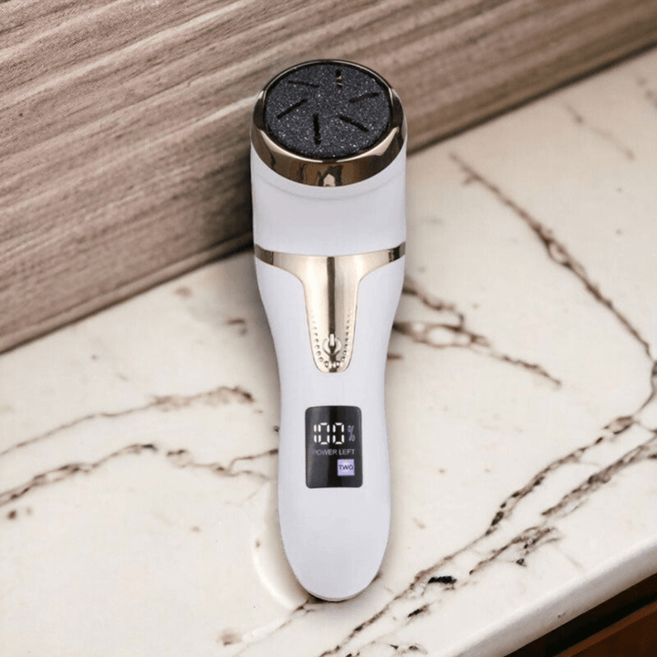 Akumulatorowy elektryczny pilnik do stóp, usuwa zrogowacenia, gładkie stopy, ergonomiczny design, czarny lub biały