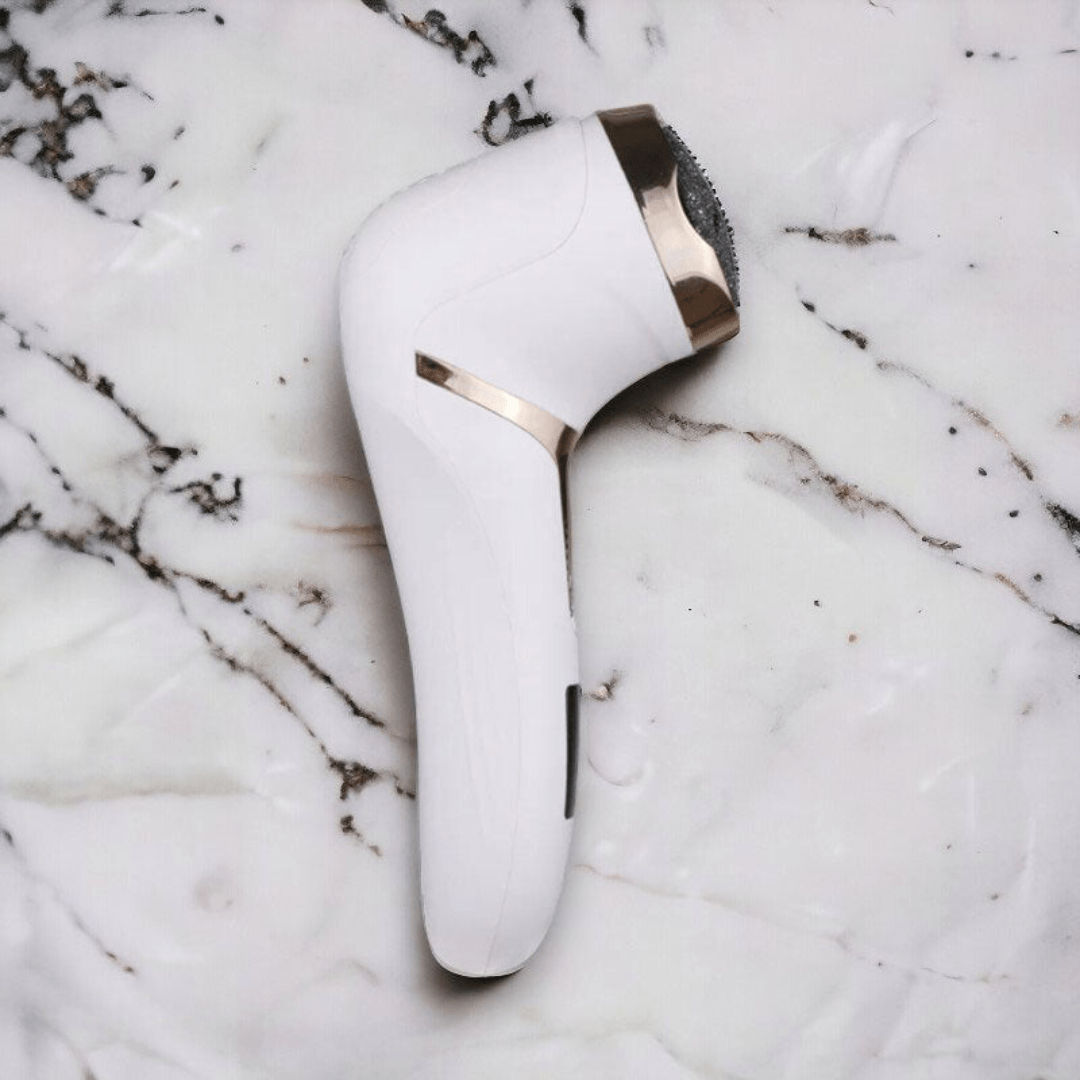 Akumulatorowy elektryczny pilnik do stóp, usuwa zrogowacenia, gładkie stopy, ergonomiczny design, czarny lub biały