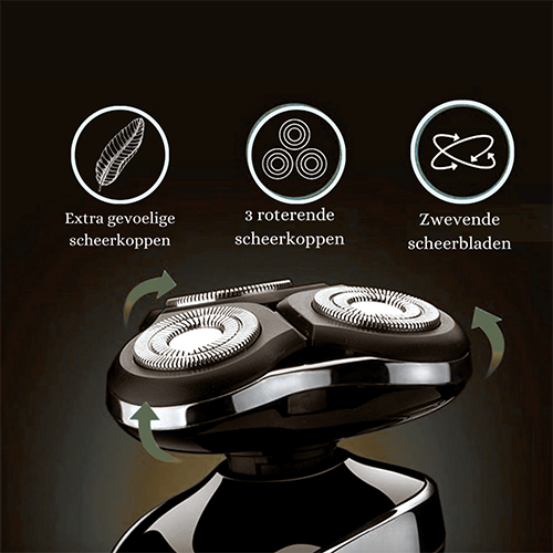 Elegancka, akumulatorowa maszynka elektryczna do golenia na sucho i mokro, nowoczesny i ergonomiczny design, wodoodporność IPX7.