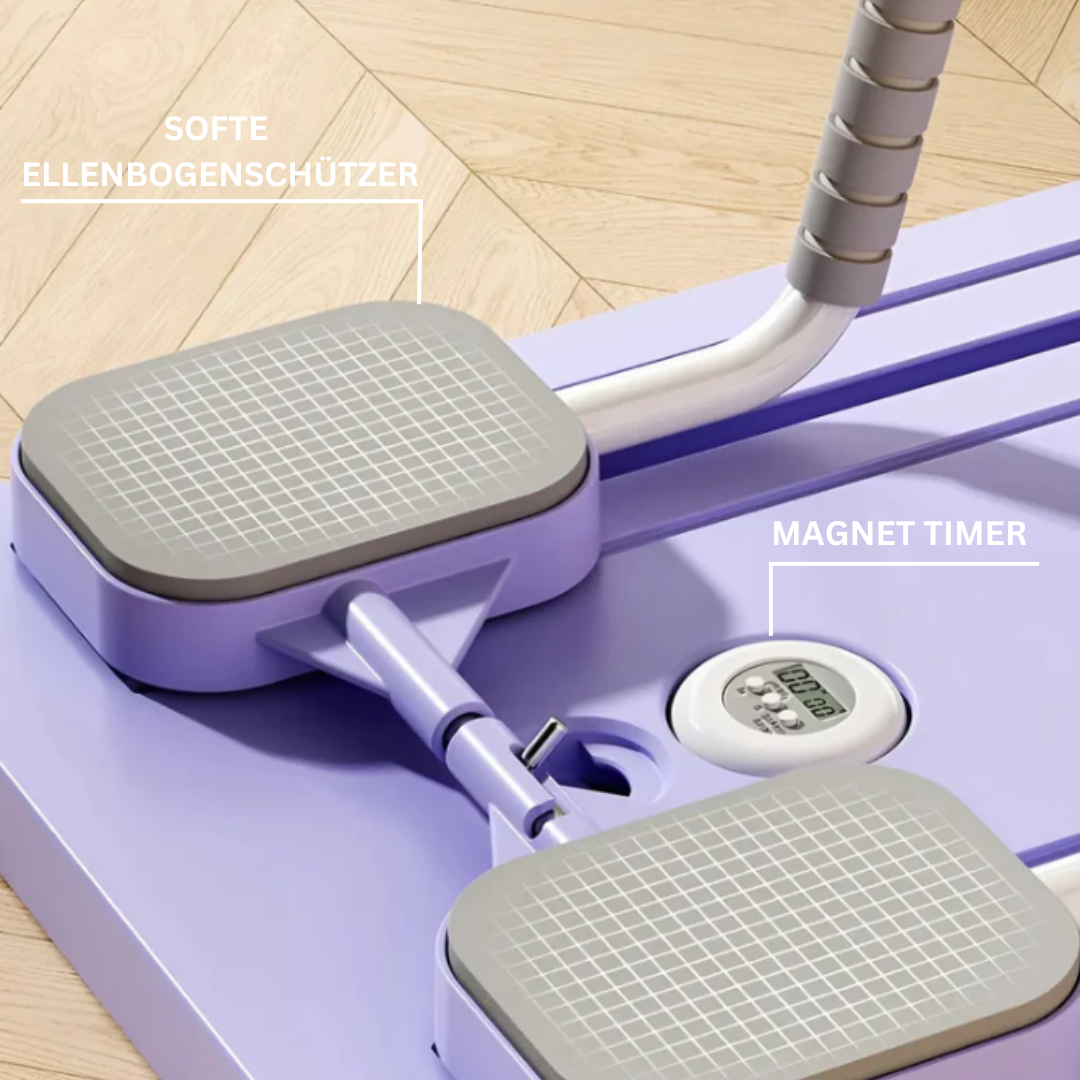 Kompaktowy reformer Pilates do ćwiczeń w domu, wspierający tonizację i elastyczność, z wytrzymałymi gumami, odpowiedni dla początkujących i zaawansowanych.