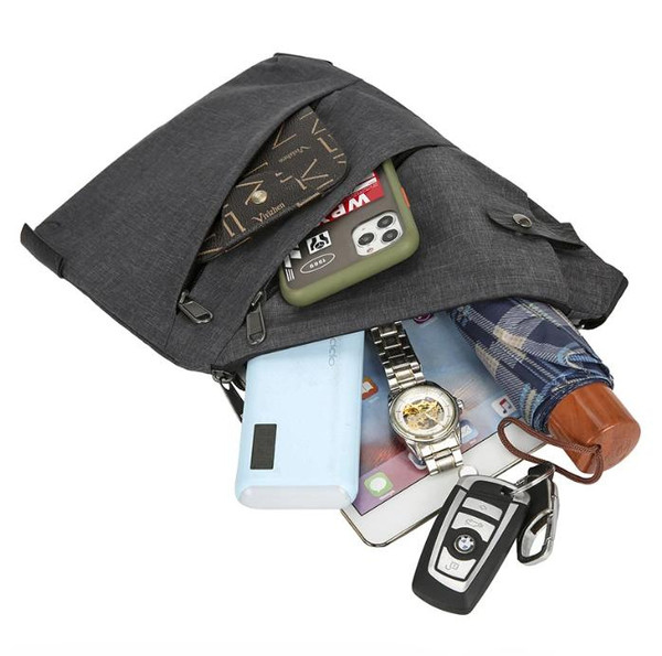 Antykradzieżowa torba na ramię dla mężczyzn, ergonomiczny design, wodoodporny materiał, liczne przegródki, stylowy kolor.