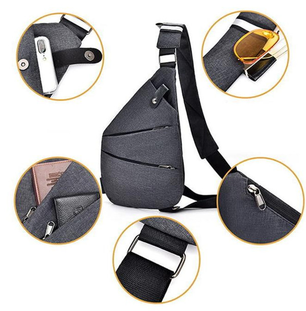 Antykradzieżowa torba na ramię dla mężczyzn, ergonomiczny design, wodoodporny materiał, liczne przegródki, stylowy kolor.