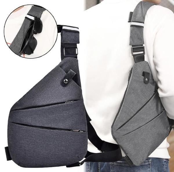 Antykradzieżowa torba na ramię dla mężczyzn, ergonomiczny design, wodoodporny materiał, liczne przegródki, stylowy kolor.