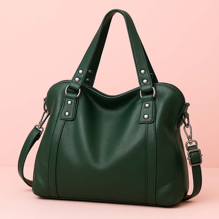"Sac cabas en cuir PU souple noir, élégant et spacieux, avec fermeture zippée et bandoulière pour un style pratique."